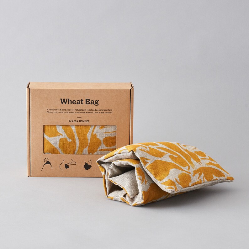 Linen Wheat Bag Hot and Cold Microwavable Oven Heat Wrap Etsy