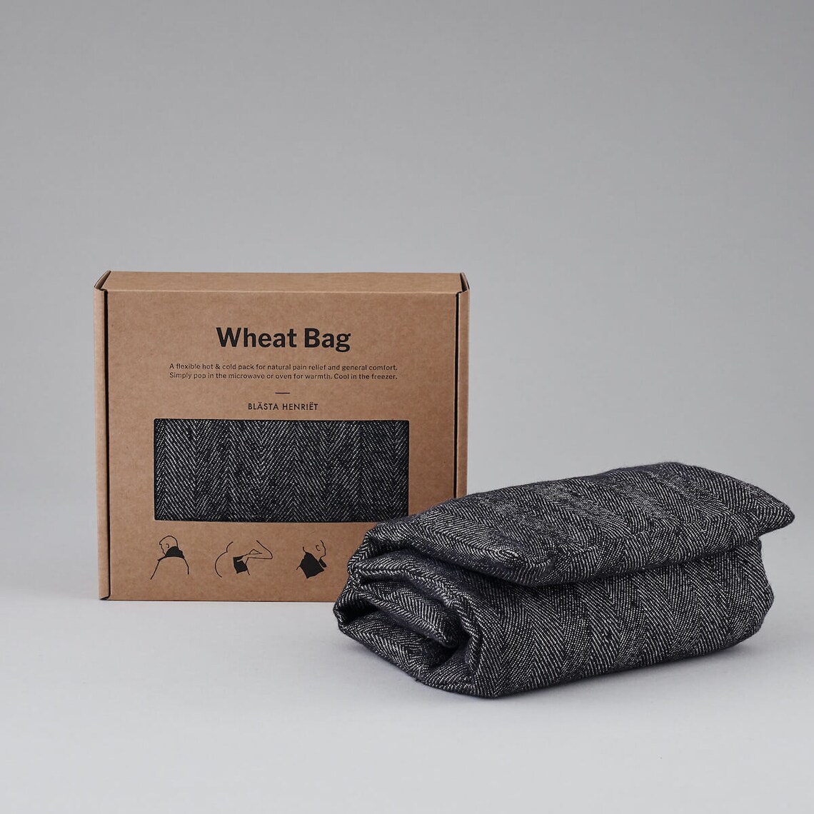Wheat Bag Heat Pack Herringbone Linen for Microwave and Oven Etsy