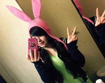 Pink Bunny ears hat