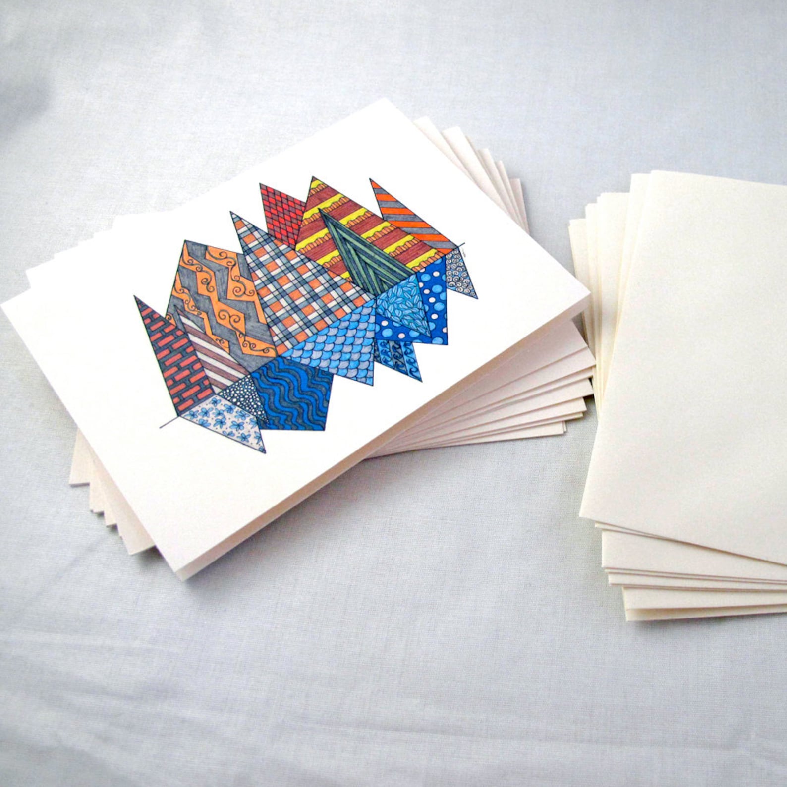 Mountain Reflections Stationery Set Set of 8 Blank Inside Card Set