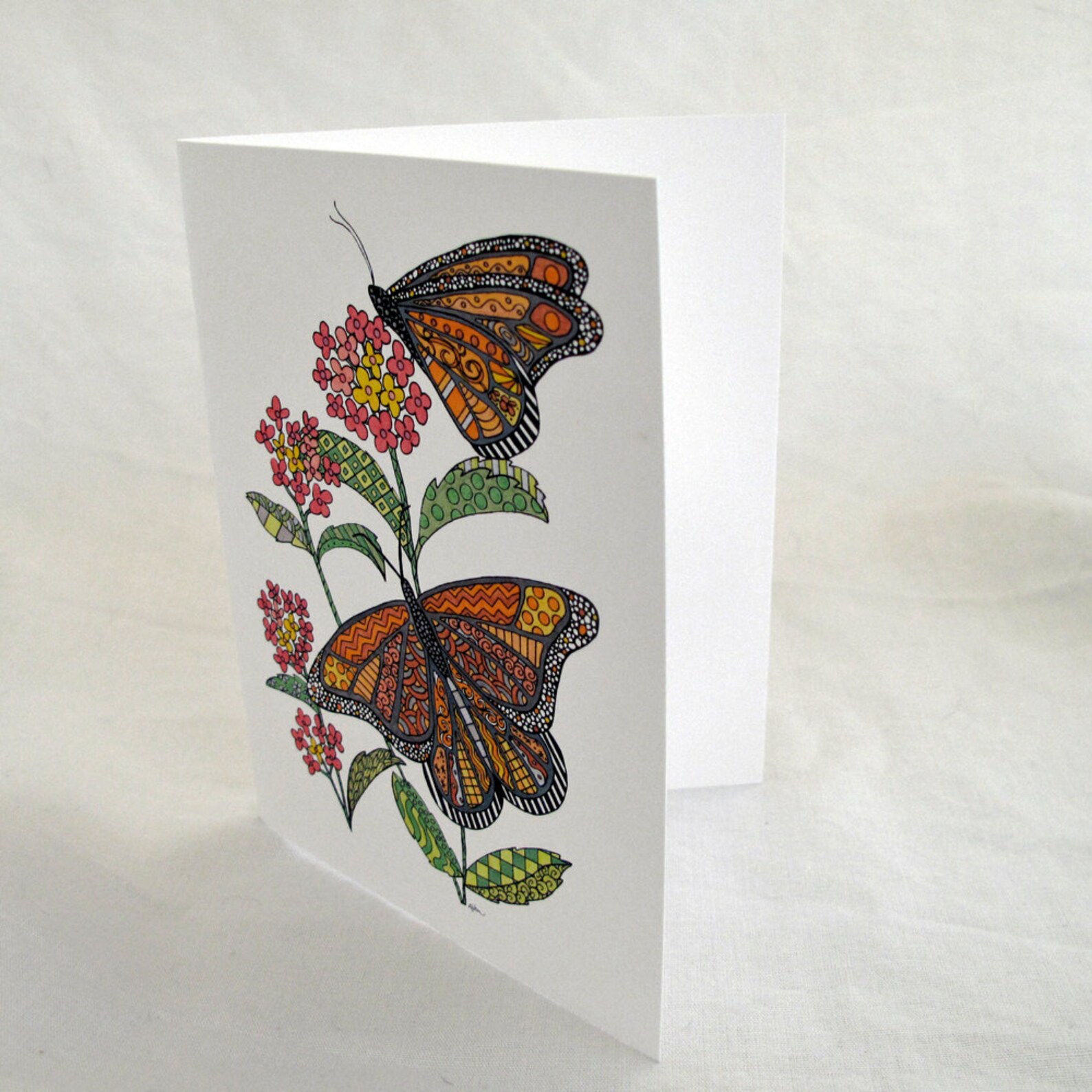 Monarch Butterfly Stationery Set - Set of 8 Blank Inside Note Card Set ...