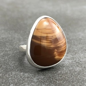 Bruneau Jasper Ring. Statement Rings. Silver Rings. Jasper Jewelry. Rings. Jewelry. Custom Gift Ideas. Gifts For Her. Christmas Gifts.