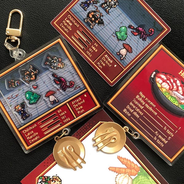 Dungeon Meshi-sleutelhangerbundel met te openen shaker