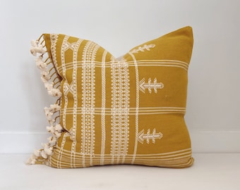 Cotton Indian Pillow Cover, Boho Pillow, Modern Farmhouse