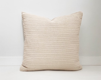 Off White Neutral Pillow, Boho Pillow, Modern Farmhouse, Textured