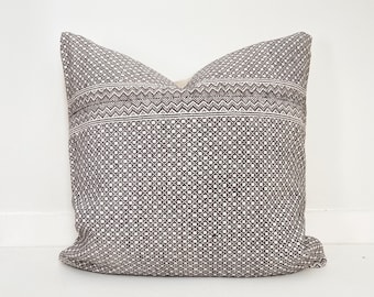 Chinese Wedding Blanket Pillow Cover, Embroidered, Grey and white