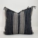 Striped Hmong Pillow Cover with fringe, Cotton, Modern Farmhouse, Boho