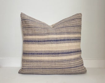 Vintage Hmong Striped Pillow Cover, Modern Farmhouse, Boho