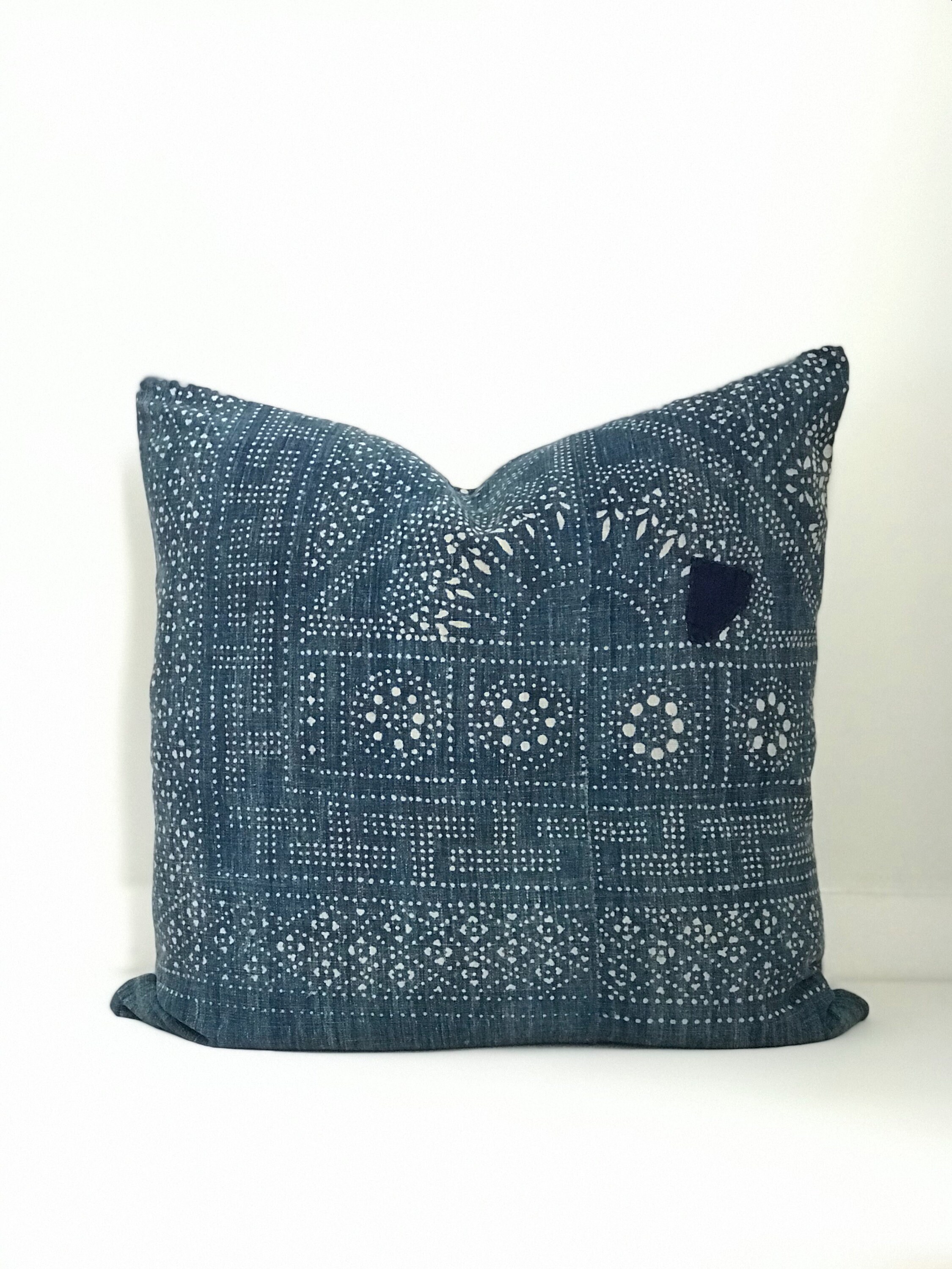 Vintage Batik Pillow Cover Hmong Boho Pillow