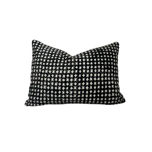 Block Print Pillow Cover, Black and White