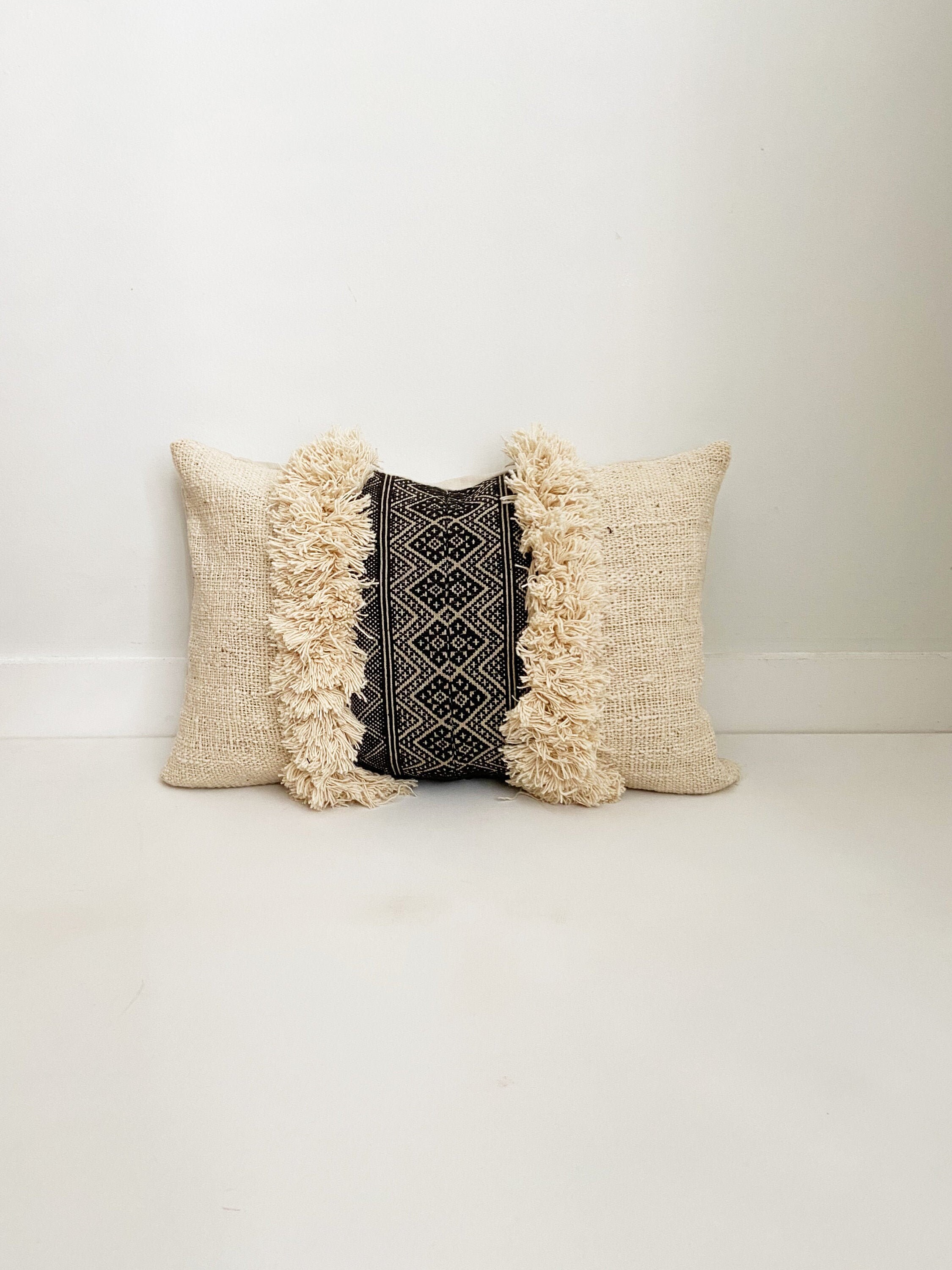 boho fringe pillow