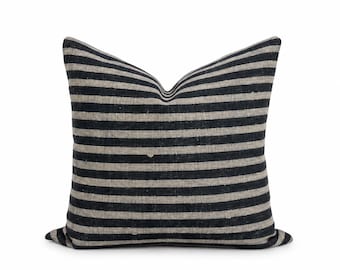 Striped Hmong Pillow Cover, Modern Farmhouse