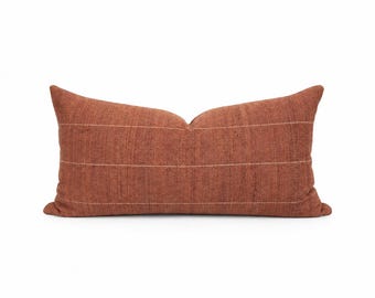 Indian Pillow Cover, Modern Farmhouse, Rust Pillow