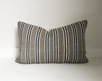 Hmong Striped Pillow Cover, Lumbar, Modern Farmhouse, Boho Pillow