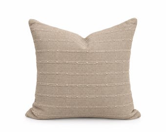 Boho Pillow, Modern Farmhouse, Solid Pillow, Neutral