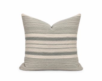 Vintage Hmong Striped Pillow Cover, Modern Farmhouse, Boho