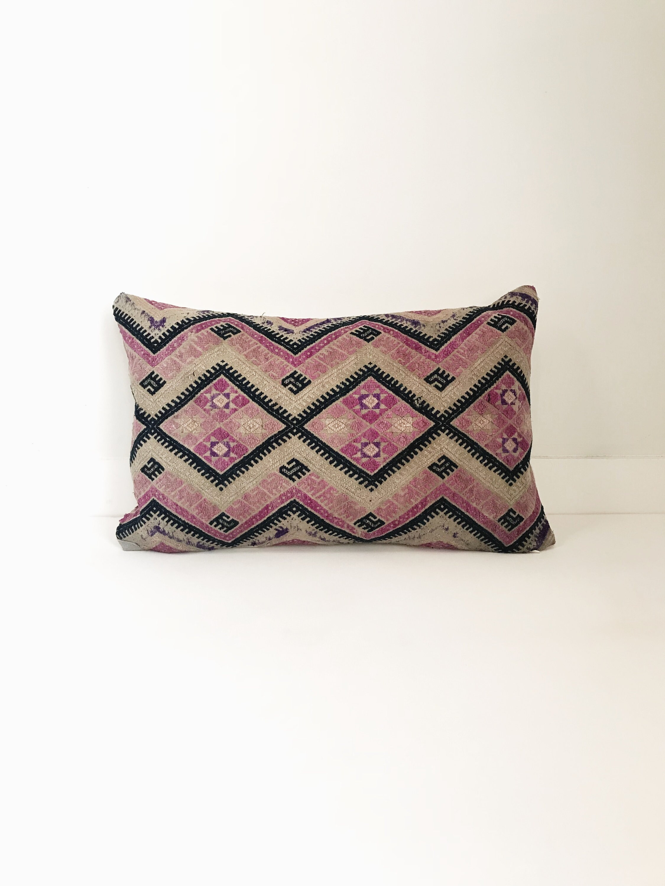 Boho Pillow Chinese Wedding Pillow Lumbar Pillow Embroidered