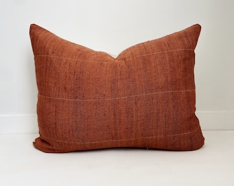 Indian Pillow Cover, Modern Farmhouse, Rust Pillow