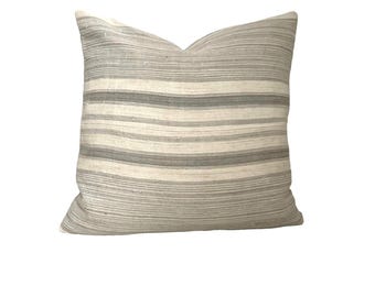 Vintage Hmong Striped Pillow Cover, Modern Farmhouse, Boho