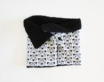 Snood Baby Kind "Panda Origami" Wendehalsumfang in Baumwolle und Fleece Komfort