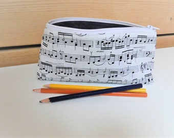 School Kit "music" coloring school doubled cotton denim black and white washable boy