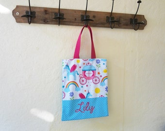 Tote Bag "rainbow" customizable ON ORDER for kindergarten or extra-curricular activities