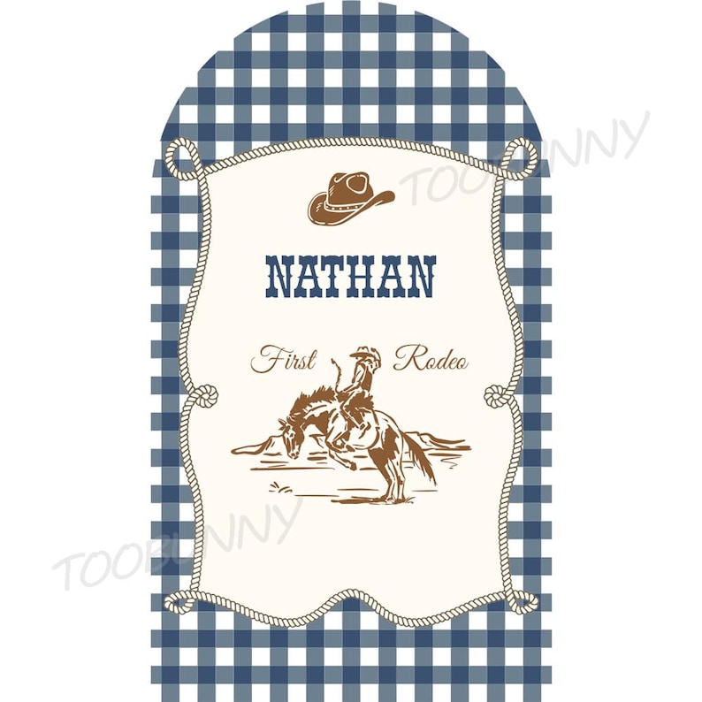 Rodeo Rope Blue First Rodeo Arch Backdrop Cover Custom Name Cowboy Party Decor - Etsy
