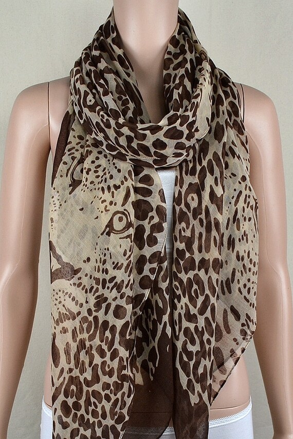 brown cotton scarf