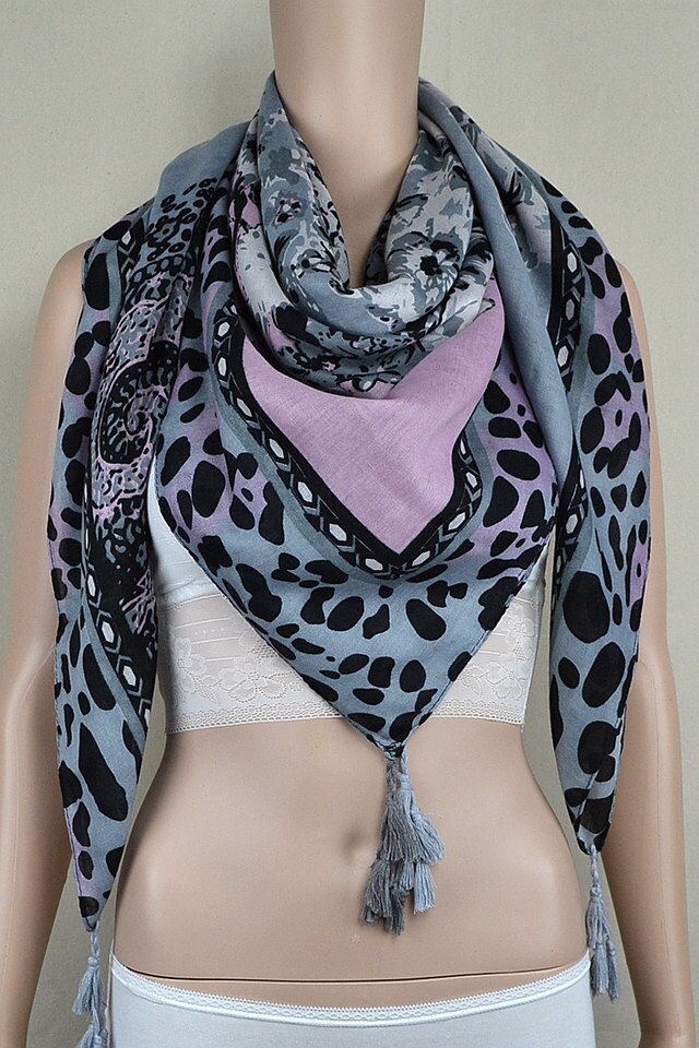 Cotton printed scarf pendant scarves scarves 110 cm 110 Etsy
