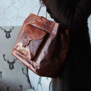 Personalised Leather Handbag, Shoulder Bag, Top Handle Bag, Ladies Handbag, Ladies Leather Backpack, Gifts For Her, Christmas gift