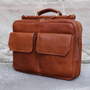 Personnalisé Cuir Véritable Hommes Porte-Documents Sac D'ordinateur Sac Bureau Sac À Bandoulière Bureau Cadeaux Pour Lui cadeau De Noël