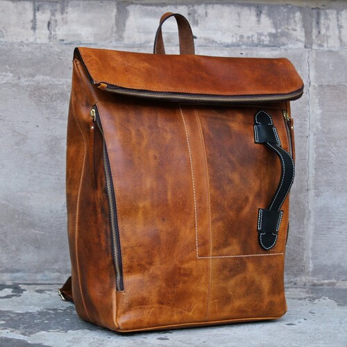 Personalised Handmade Real Leather Mens Briefcase Laptop Bag - Etsy