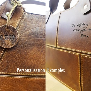 Personalised Leather Handbag, Shoulder Bag, Top Handle Bag, Ladies Handbag, Ladies Leather Backpack,Gifts For Her, Christmas gift image 9
