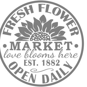 Fresh flower market digital downlod svg, dxf, png, jpg