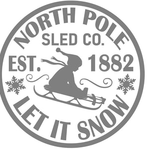 NORTH POLE sled co. digital download. svg. png. dxf. jpg