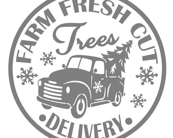 Farm fresh cut trees digital download. svg, dfx, png, jpg