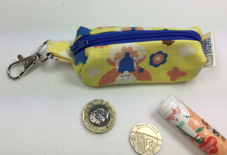 chapstick case Earbud case lipstick case Mini fairy zip case memory stick case lip balm case tooth fairy bag flash drive case