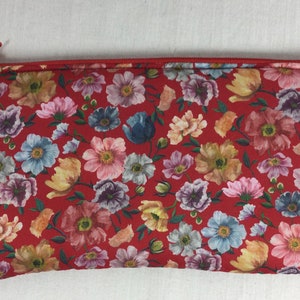 Liberty Fabric Zip Pouch to Fit Larger Phones, Floral Makeup Pouch ...