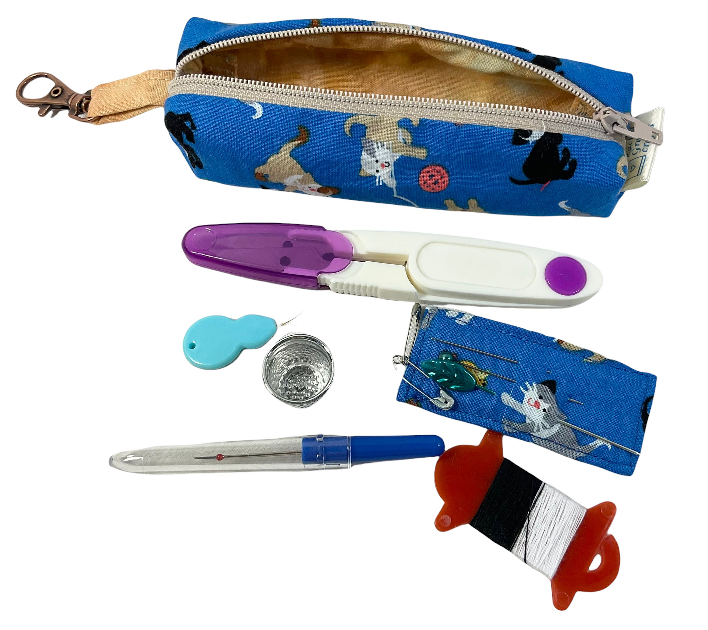 Mini Sewing Kit With Lanyard Cliptravel Mending Case Keyring Etsy UK