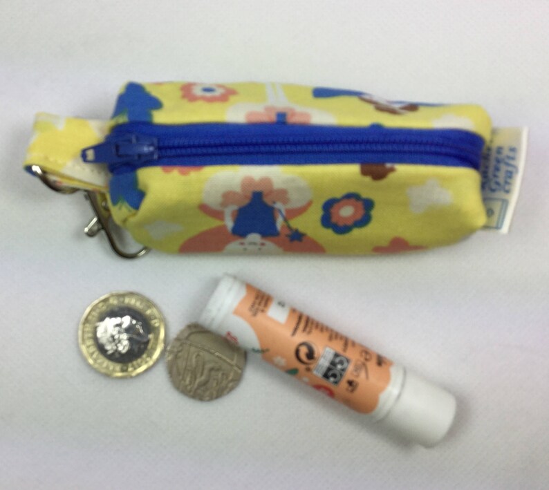 chapstick case Earbud case lipstick case Mini fairy zip case memory stick case lip balm case tooth fairy bag flash drive case