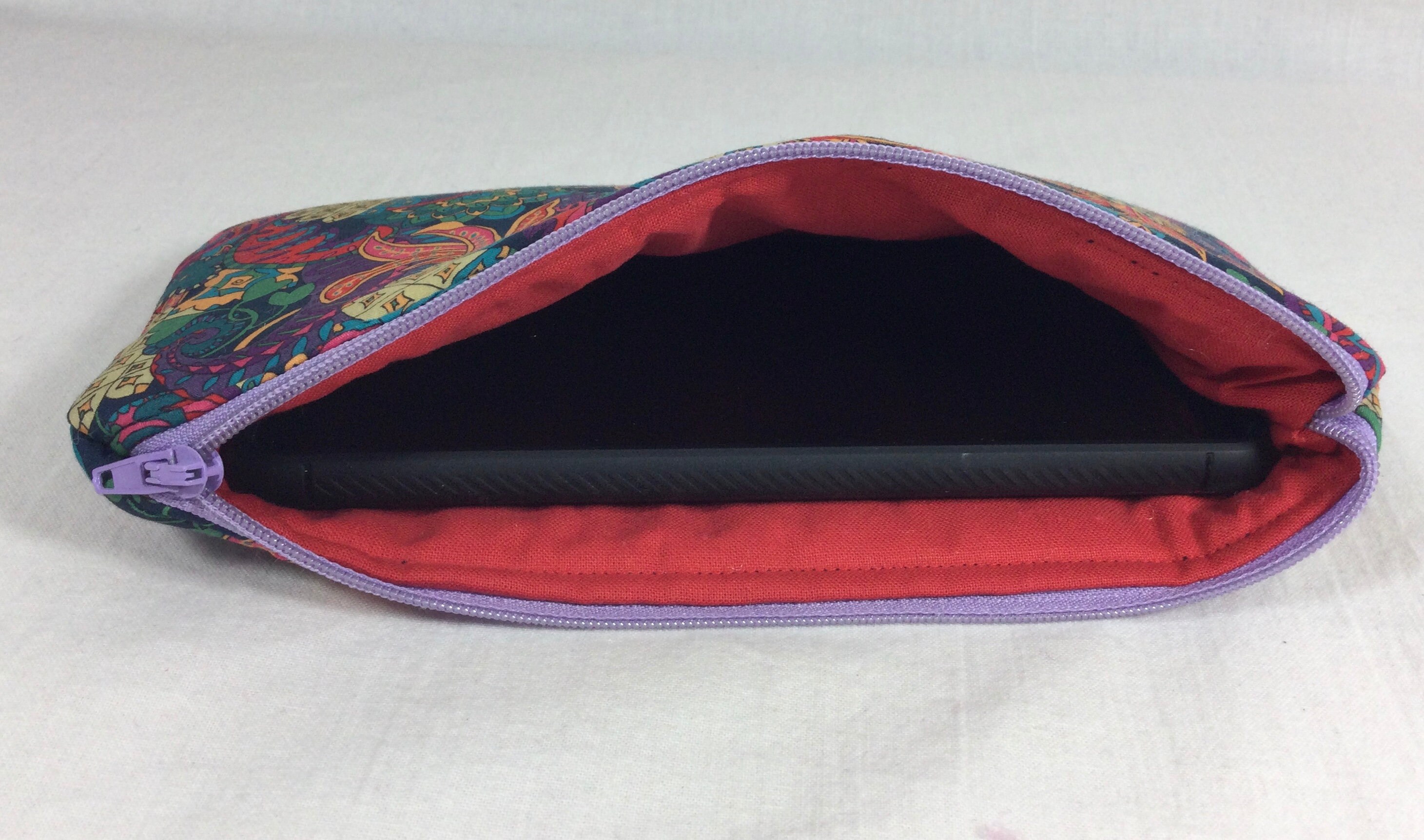 Liberty Fabric Zip Pouch to Fit Larger Phones Floral Makeup - Etsy UK