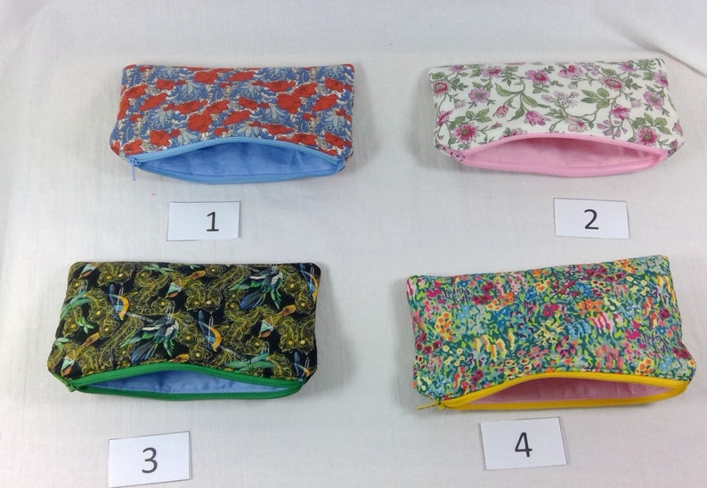 sunglasses holder privacy pouch Liberty floral zip case zipper case pencil pouch notions holder handbag organiser phone case