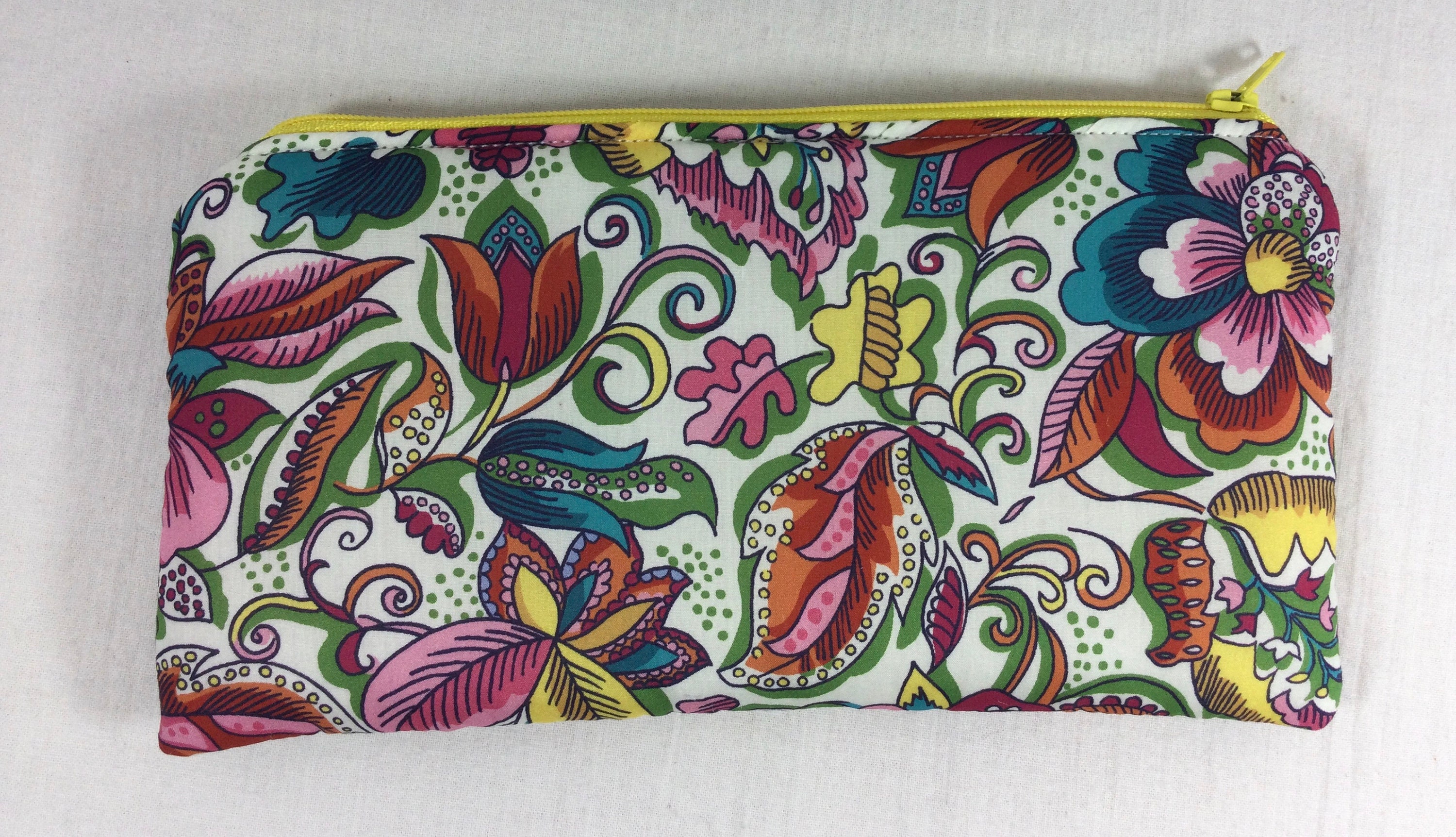 Liberty Fabric Zip Pouch to Fit Larger Phones Floral Makeup - Etsy UK