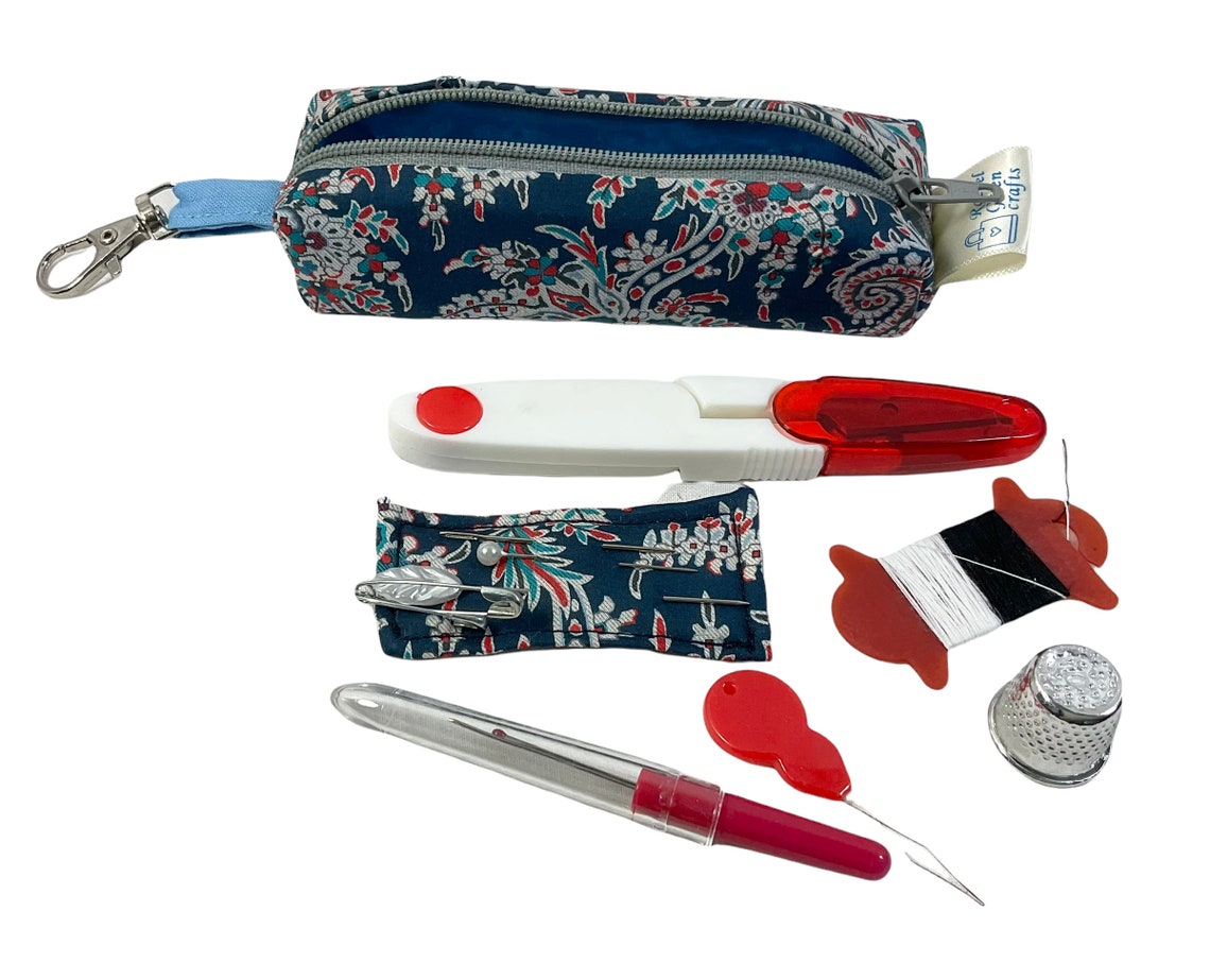Liberty Fabric Mini Sewing Kit Travel Mending Case Floral Etsy UK