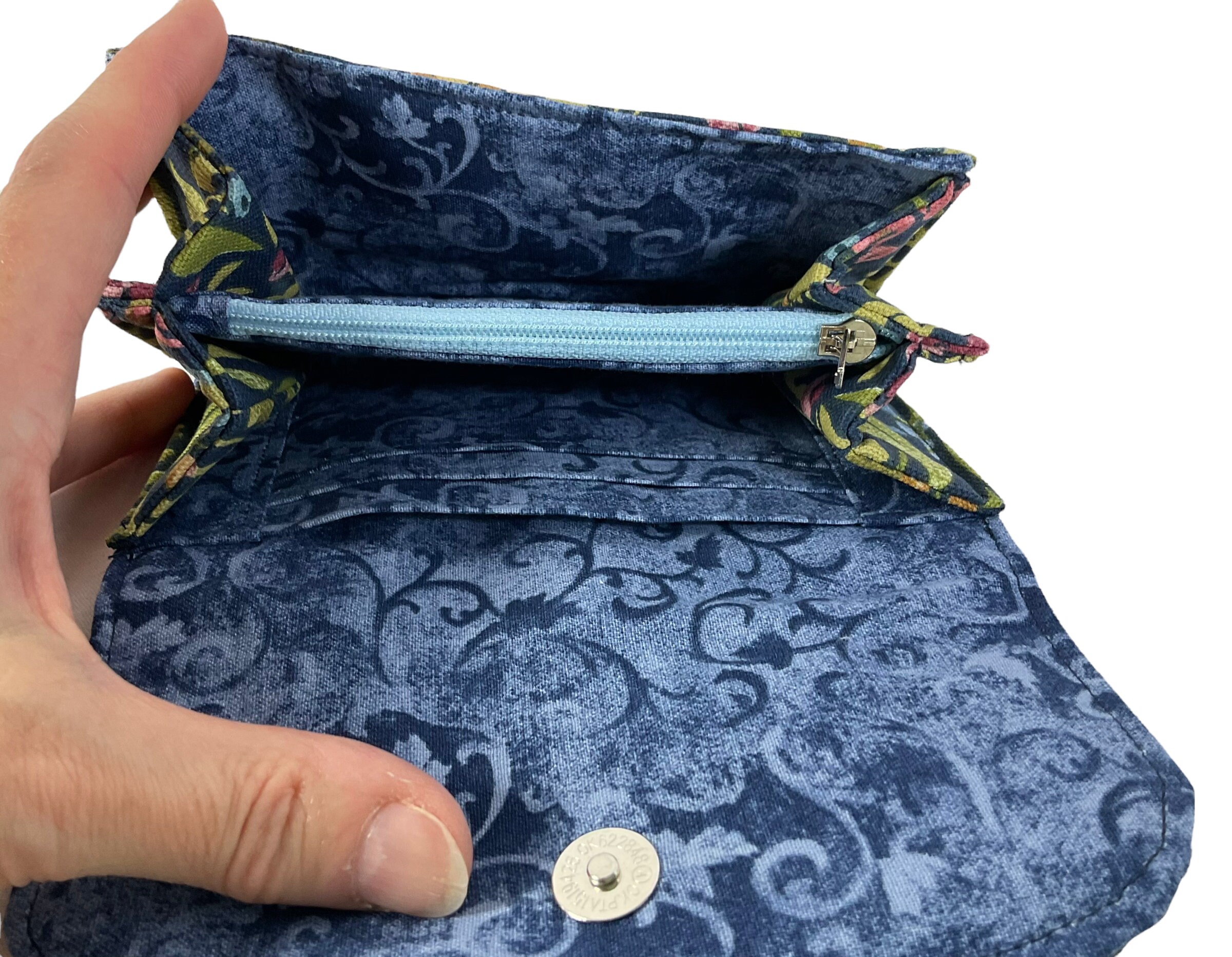 Concertina Purse in Floral Cotton Canvas Fabric Coin and Card Etsy UK