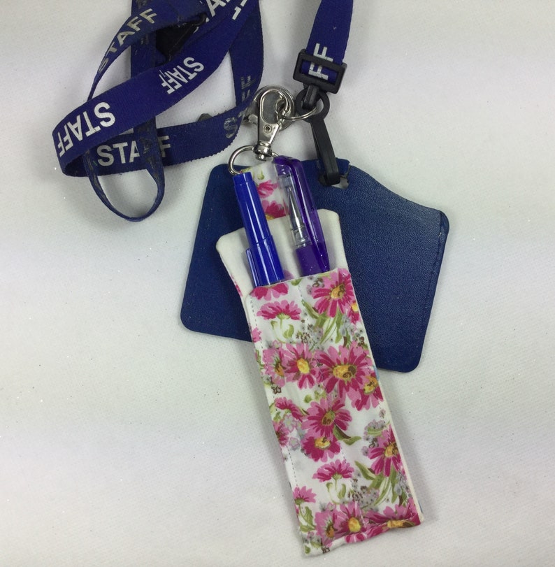 Liberty Lanyard pen holder clip on pen pouch fabric pen Etsy