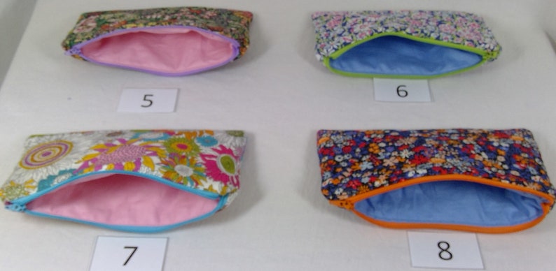 sunglasses holder privacy pouch Liberty floral zip case zipper case pencil pouch notions holder handbag organiser phone case