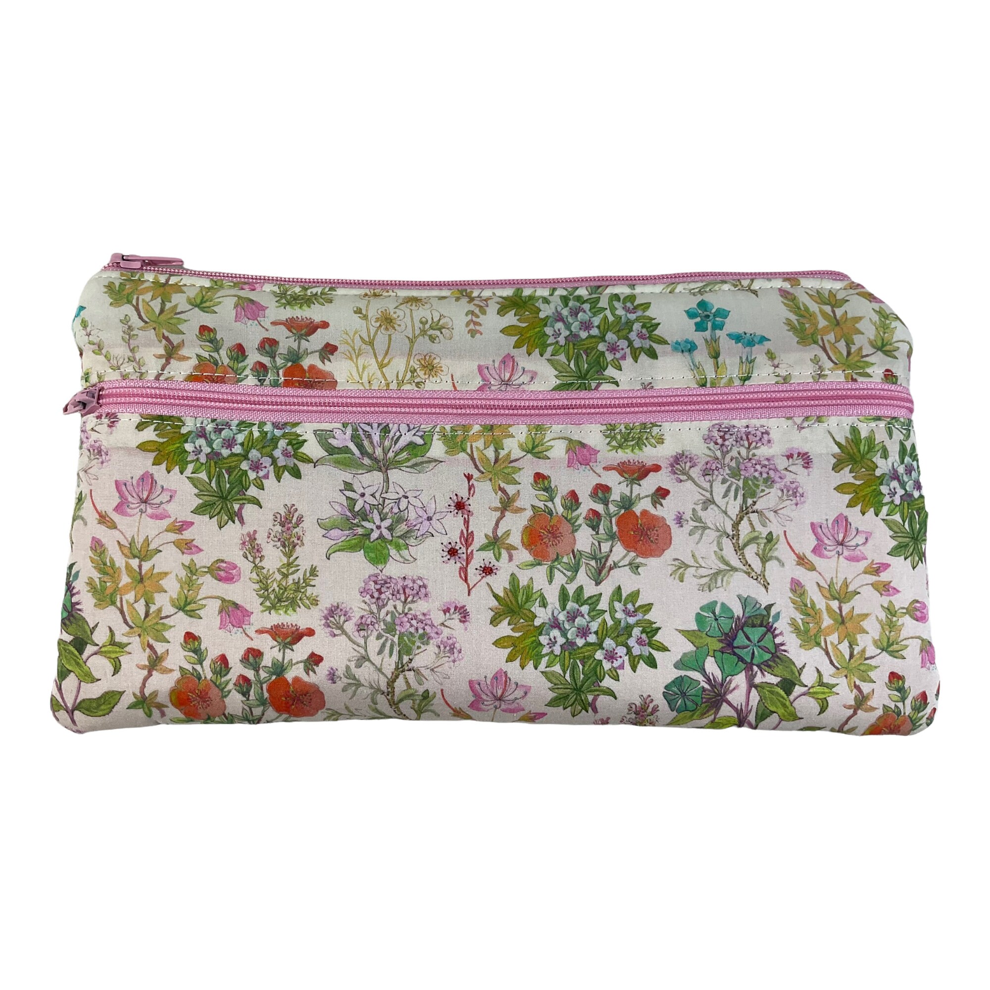 Liberty Fabric Two Pocket Pouch Double Pocket Cosmetics Case - Etsy UK