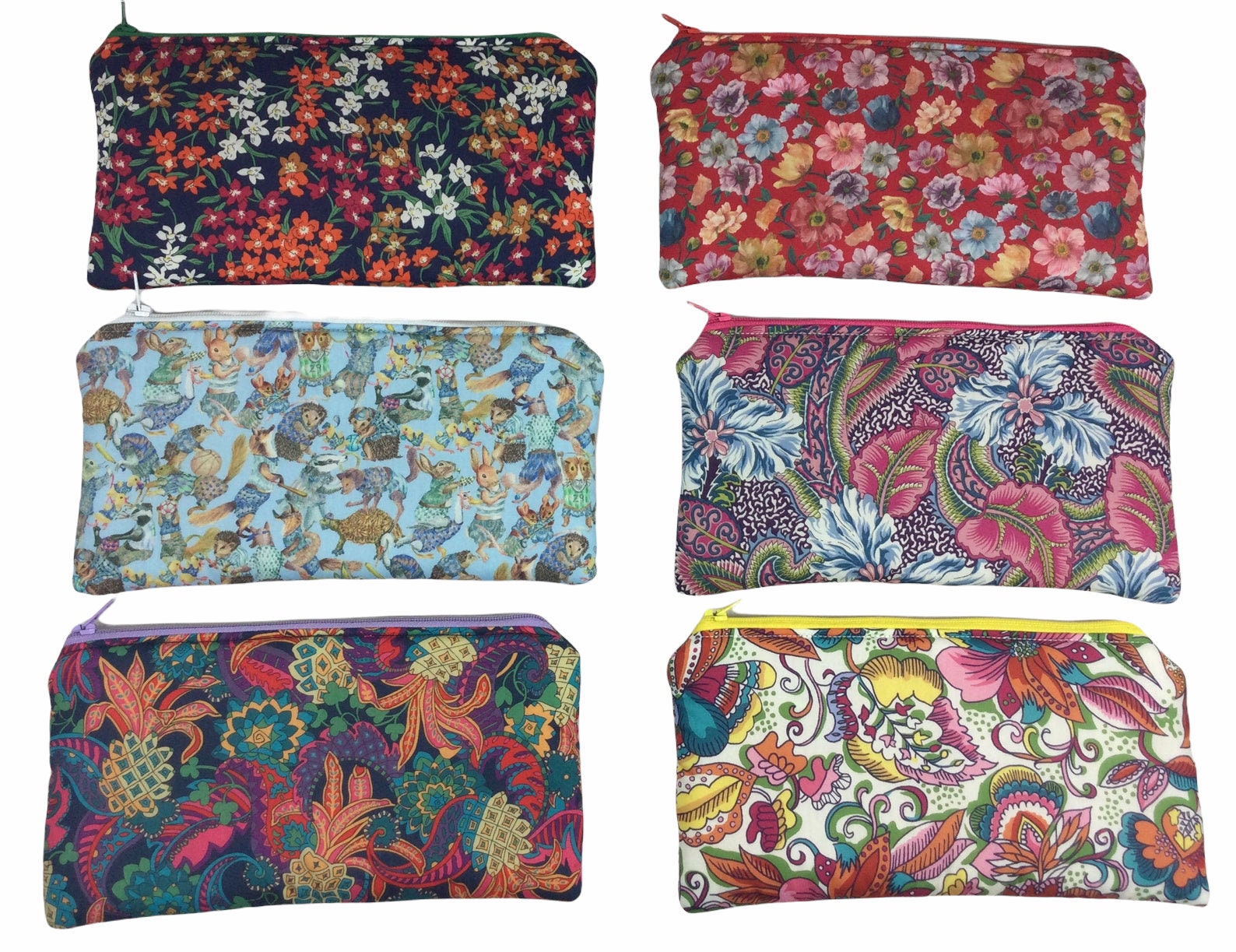 Liberty Fabric Zip Pouch to Fit Larger Phones Floral Makeup - Etsy UK