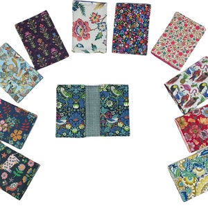 Liberty print card wallet, floral credit card pouch, fabric gift card case, loyalty card holder, Oyster card wallet